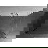 Mexen Kioto стена за душ Walk-in 120 x 80 см, черен модел, хром - 800-120-212-01-70-080