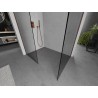Mexen Kioto душова преграда Walk-in 100 x 95 см, прозрачна, четкана мед