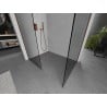 Mexen Kioto душ кабина Walk-in 160 x 100 см, прозрачна, матирано медно покритие