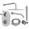 Mexen Kai DR70 вана-душ комплект за вграждане с душ глава 30 см, хром - 77602DR70301-00