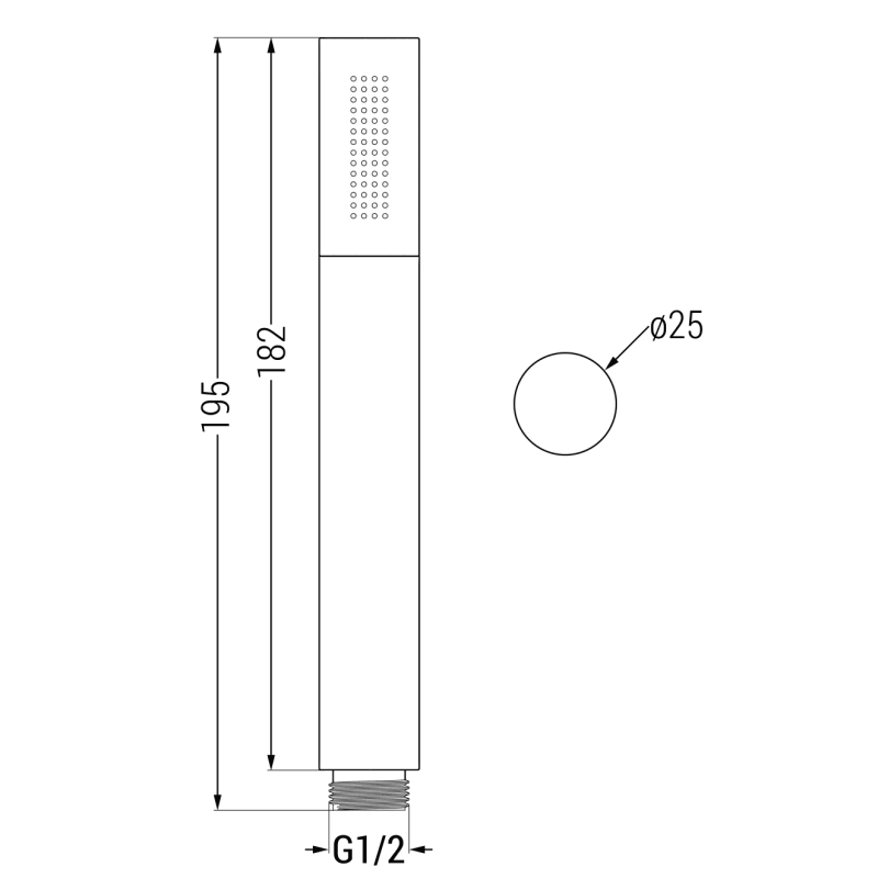 Mexen Kai DR70 вана-душ поддушен комплект с душ 30 см, бял - 77602DR70301-20