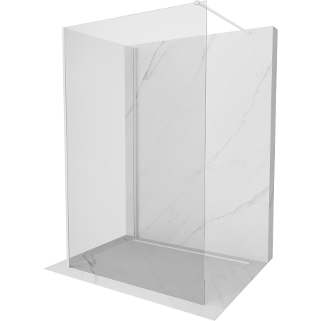 Mexen Kioto стенна преграда за душ Walk-in 140 x 120 см, прозрачна, бяла