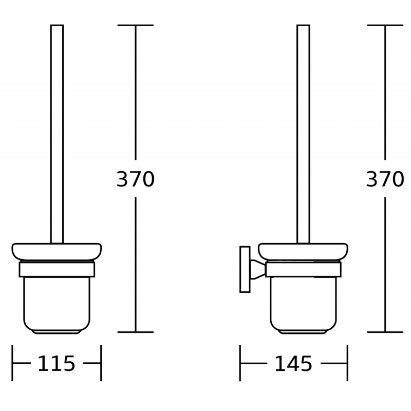 Mexen Rufo тоалетна четка, хром - 7050950-00