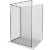 Mexen Kioto душ стена Walk-in 120 x 80 cm, черна рамка, бяла - 800-120-212-20-70-080