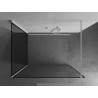 Mexen Kioto душ стена Walk-in 120 x 80 cm, черна рамка, бяла - 800-120-212-20-70-080