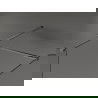 Mexen Киото стена за душ Walk-in 130 x 110 см, черен модел, сив матов - 800-130-202-66-70-110