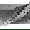 Mexen Kioto душова стена Walk-in 140 x 110 см, черен модел, gun gray матов - 800-140-202-66-70-110