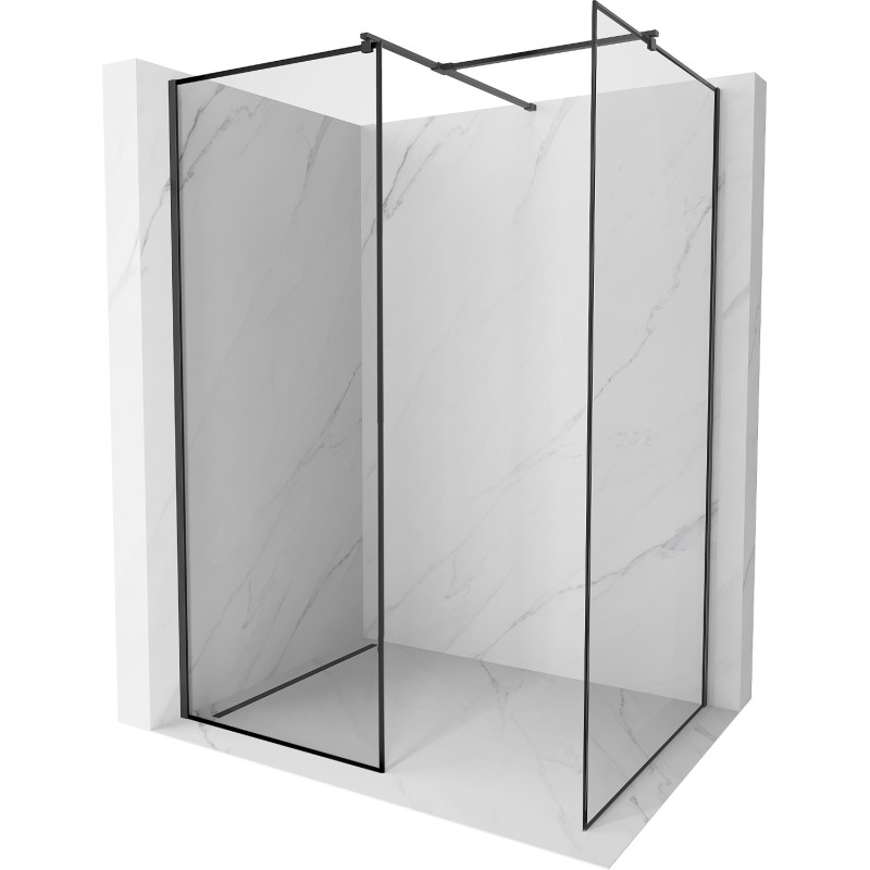 Mexen Kioto душ-панел Walk-in 140 x 70 cm, черна рамка, черна - 800-140-202-70-70-070