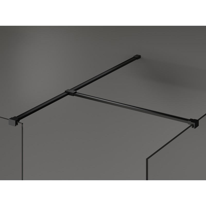 Mexen Kioto душ екран Walk-in 130 x 100 cm, черна рамка, черно - 800-130-202-70-70-100