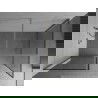 Mexen Kioto стена за душ Walk-in 100 x 90 см, черен модел, четкан никел - 800-100-202-97-70-090