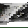 Mexen Kioto стенен душ с конструкция Walk-in 100 x 70 см, черен шаблон, златен - 800-100-212-50-70-070