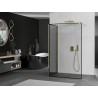Mexen Kioto душ преграда Walk-in 90 x 90 см, черна рамка, златна - 800-090-212-50-70-090