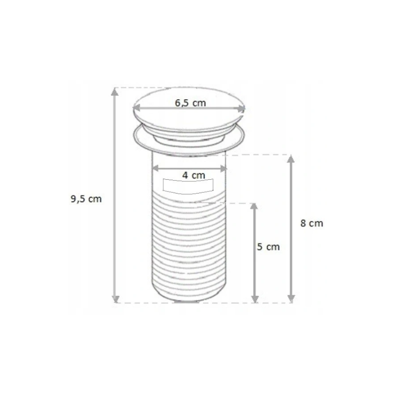 Mexen полусифон за умивалник кръгъл с керамична тапа клик-клак, с преливник, бял - 7992050-25