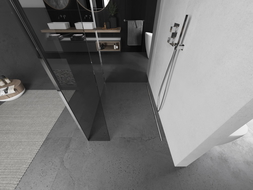 Mexen Kioto стена за душа Walk-in 130 x 115 x 30 см, прозрачен, хром - 800-130-115-221-01-00-030