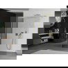 Mexen Kioto душовa стена Walk-in 120 x 85 см, прозоречен, златист абразивен - 800-120-212-55-00-085