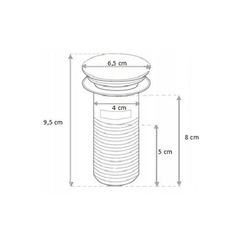 Mexen полусифон за умивалник квадратен с клик-клак клапан, без прелив, графит - 7991060-66