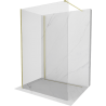 Mexen Kioto преградна стена за душ Walk-in 135 x 90 см, прозрачна, златна четкована - 800-135-212-55-00-090