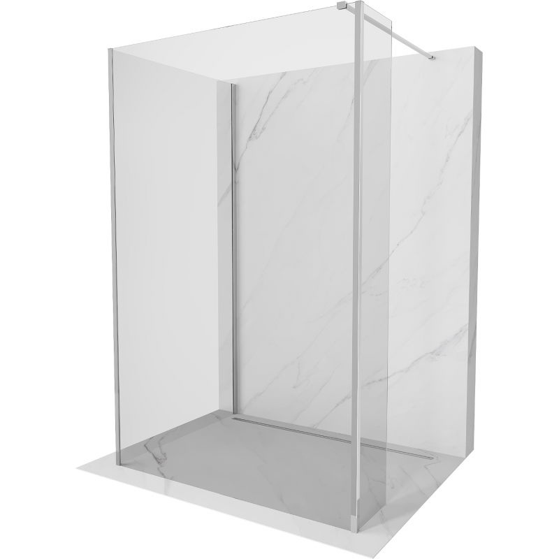 Mexen Kioto душ параван Walk-in 110 x 100 x 40 см, прозрачен, хром - 800-110-100-221-01-00-040