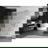 Мексен Киото стена за душ Walk-in 140 x 115 x 40 см, прозрачна, хром - 800-140-115-221-01-00-040