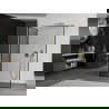 Mexen Kioto стенна душа Walk-in 100 x 80 см, черен модел, златно шлифовано - 800-100-212-55-70-080
