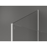 Mexen Kioto душ преграда Walk-in 135 x 80 x 30 cm, прозрачна, бяла - 800-135-080-221-20-00-030