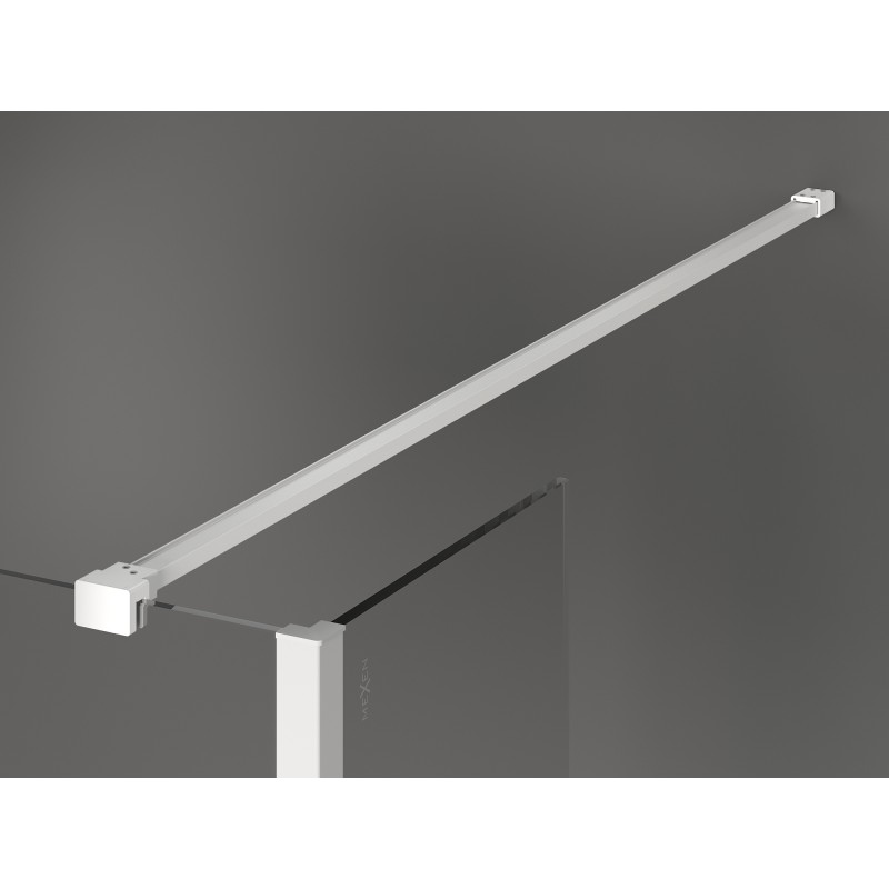 Mexen Kioto душ кабина Walk-in 125 x 120 x 30 cm, прозрачна, бяла - 800-125-120-221-20-00-030