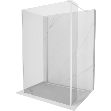 Mexen Kioto Walk-in душ стена 110 x 70 x 40 см, прозрачна, бяла - 800-110-070-221-20-00-040