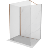 Mexen Киото стена за душ Walk-in 90 x 80 см, прозрачна, шлифована мед - 800-090-212-65-00-080