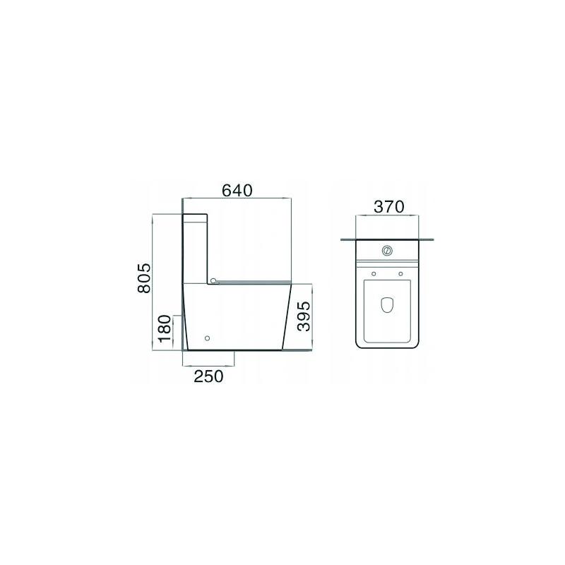 Mexen Cube компактен WC с безшумно падаща седалка, бял - 31014000