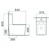 Mexen Cube компактен WC с падаща седалка, бял - 31014000