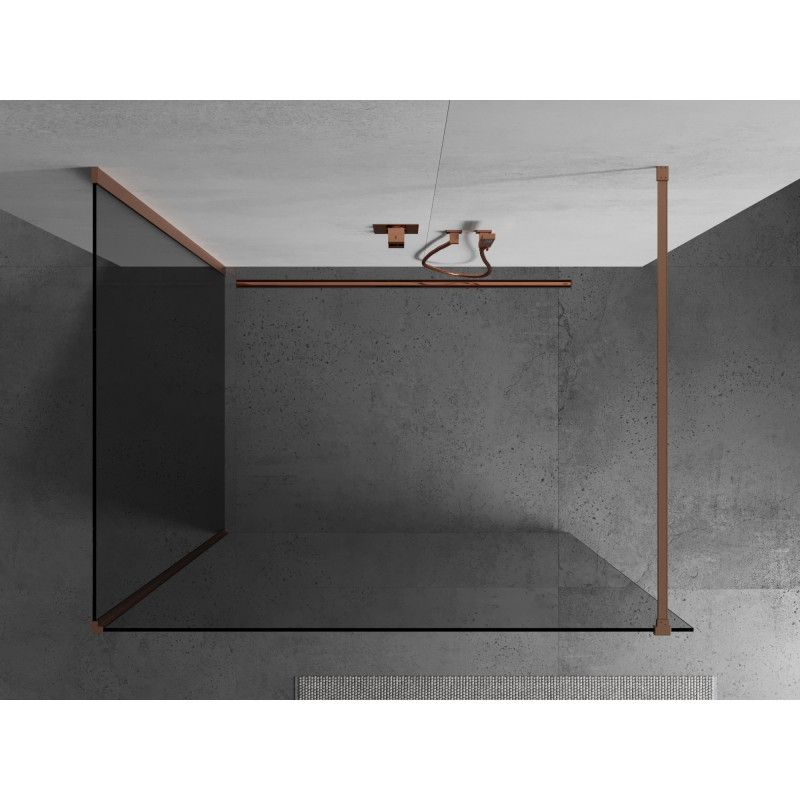 Mexen Kioto душ-преграда Walk-in 130 x 90 cm, прозрачен, матиран мед - 800-130-212-65-00-090