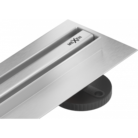 Mexen Flat 360° Slim линеен въртящ се отвод 120 см, инокс - 1041120