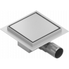 Mexen Flat-Q M13 квадратен подов сифон 12 x 12 см, инокс - 1010012
