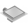 Mexen Flat-Q M13 квадратен подов сифон 12 x 12 см, инокс - 1010012