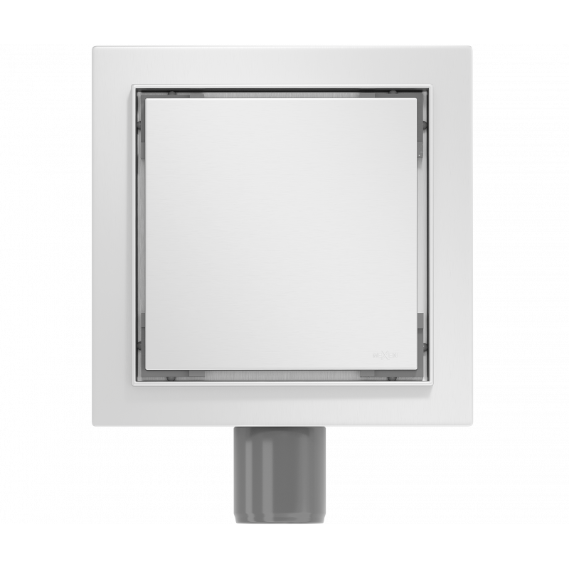 Mexen Flat-Q M13 квадратен подов сифон 12 x 12 см, инокс - 1010012