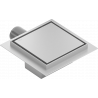 Mexen Flat-Q M13 плосък подов квадратен сифон 15 x 15 см, инокс - 1010015