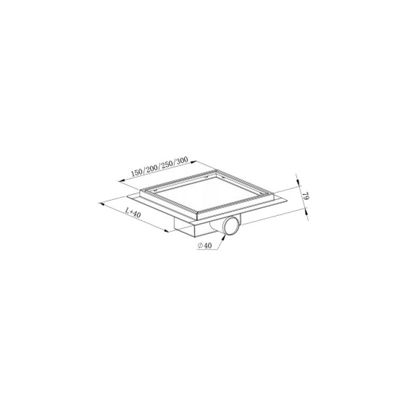 Mexen Flat-Q M13 квадратен подов отвор 15 x 15 см, златен - 1510015