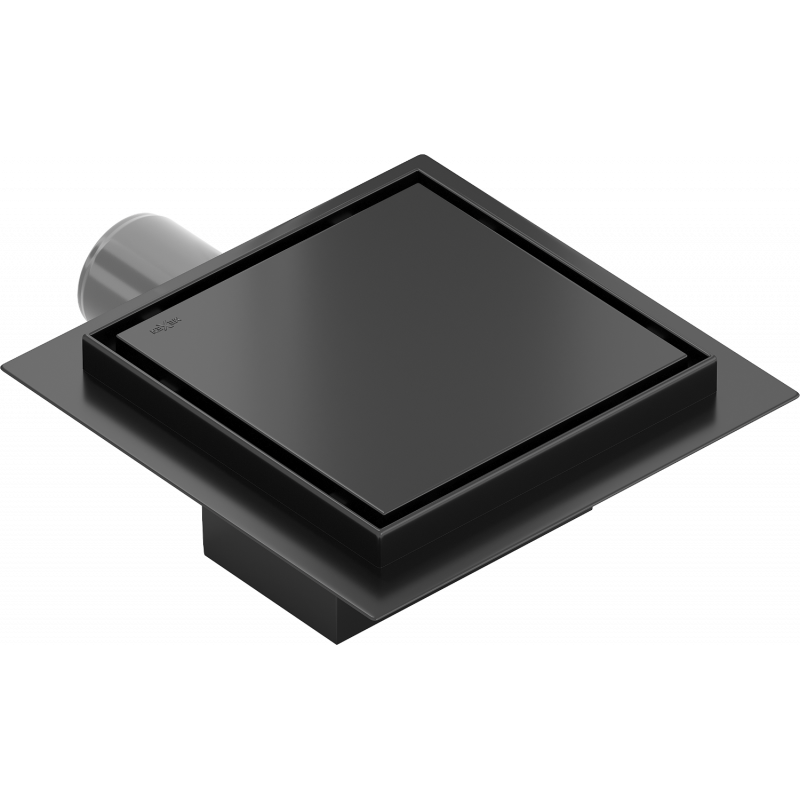Mexen Flat-Q M13 квадратен подов сифон 12 x 12 см, черен - 1710012