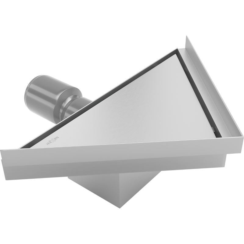 Mexen Flat-T M13 триъгълен подов отвод 20 x 20 см, инокс - 1010320