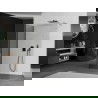 Mexen Kioto стена за душ Walk-in 90 x 80 см, прозрачен, gun gray шлифован - 800-090-212-66-00-080