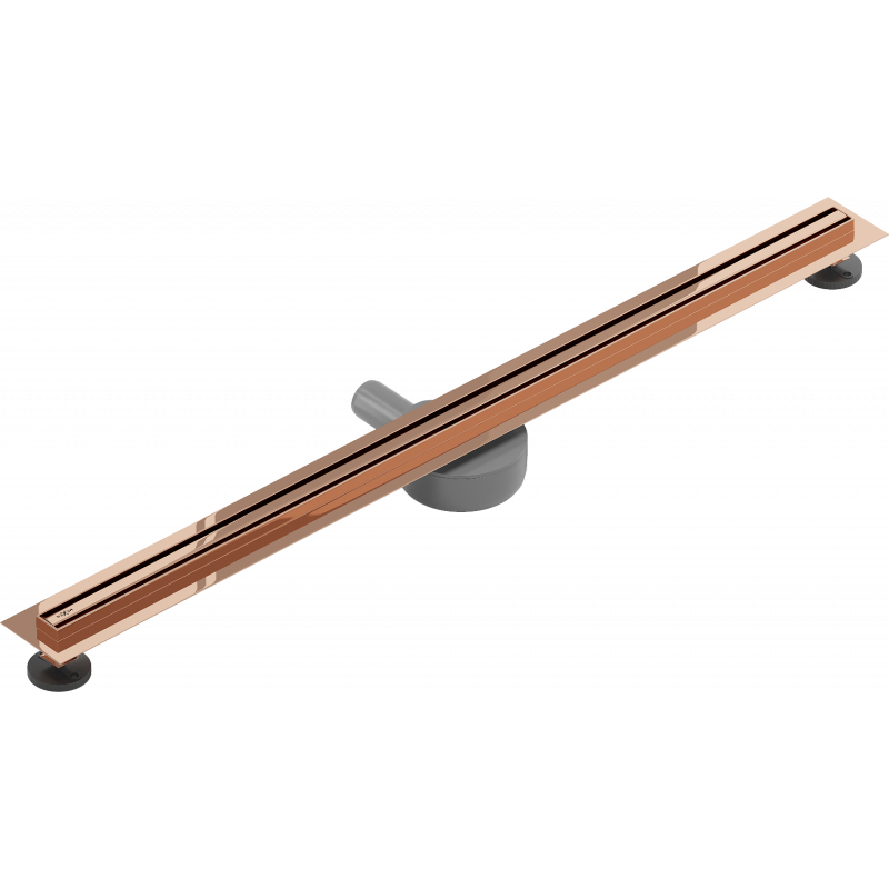 Mexen Flat 360° Slim въртящ се линеен сифон 90 см, розово злато - 1641090
