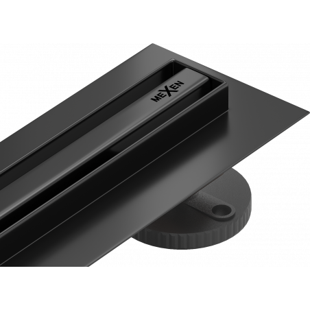 Mexen Flat 360° Slim линеен въртящ се сифон 120 см, черен - 1741120