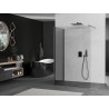 Mexen Kioto стъклена стена за душ Walk-in 130 x 120 cm, прозрачен, четкано тъмно сиво