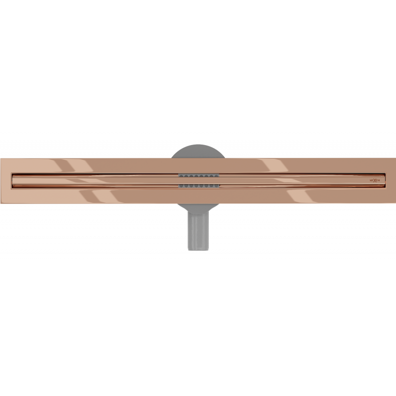 Mexen Flat 360° Slim въртящ се линеен сифон 60 см, розово злато - 1641060