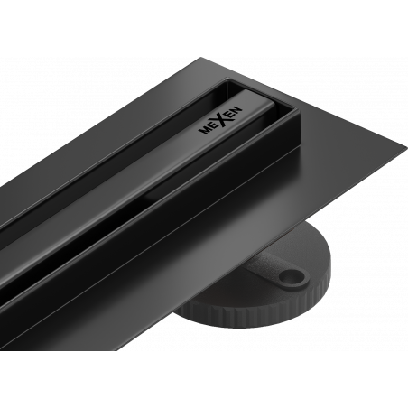 Mexen Flat 360° Slim линеен въртящ се сифон 90 см, черен - 1741090
