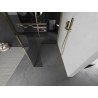 Mexen Kioto душ преграда Walk-in 140 x 90 x 40 см, прозрачен, златен - 800-140-090-221-50-00-040