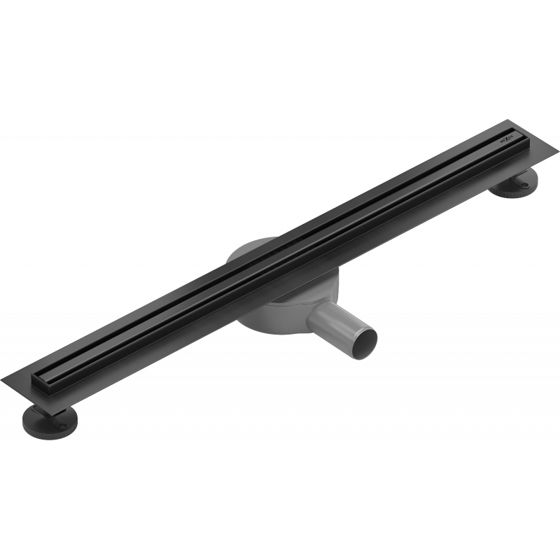 Mexen Flat 360° Slim линеен въртящ се отвод 60 см, черен - 1741060