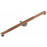 Mexen Flat 360° Slim линейна отточна система с въртящ се механизъм 120 cm, розово злато - 1641120