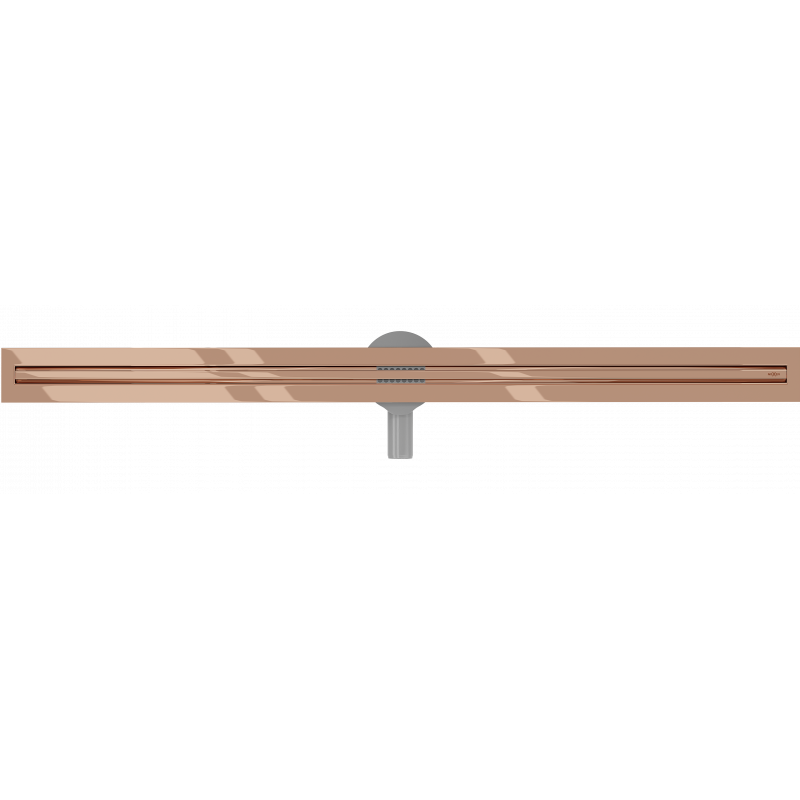 Mexen Flat 360° Slim линеен въртящ се дренаж 120 см, розово злато - 1641120