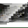 Mexen Kioto стена за душ Walk-in 135 x 100 x 40 см, прозрачен, златен - 800-135-100-221-50-00-040